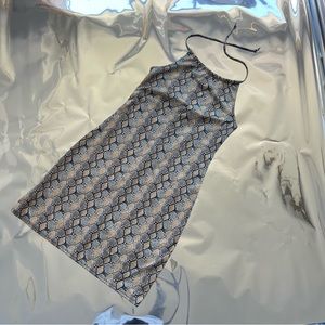 Snake print halter dress